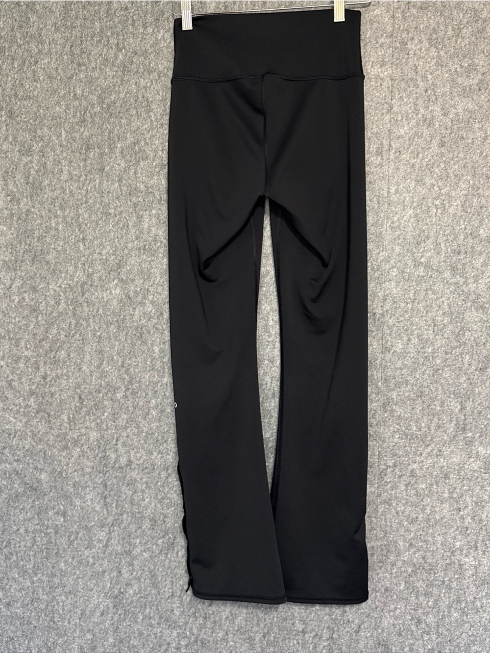 ALO Yoga Black Snap-Cuff Flare Leggings with Side Buttons - Picture 5 of 15